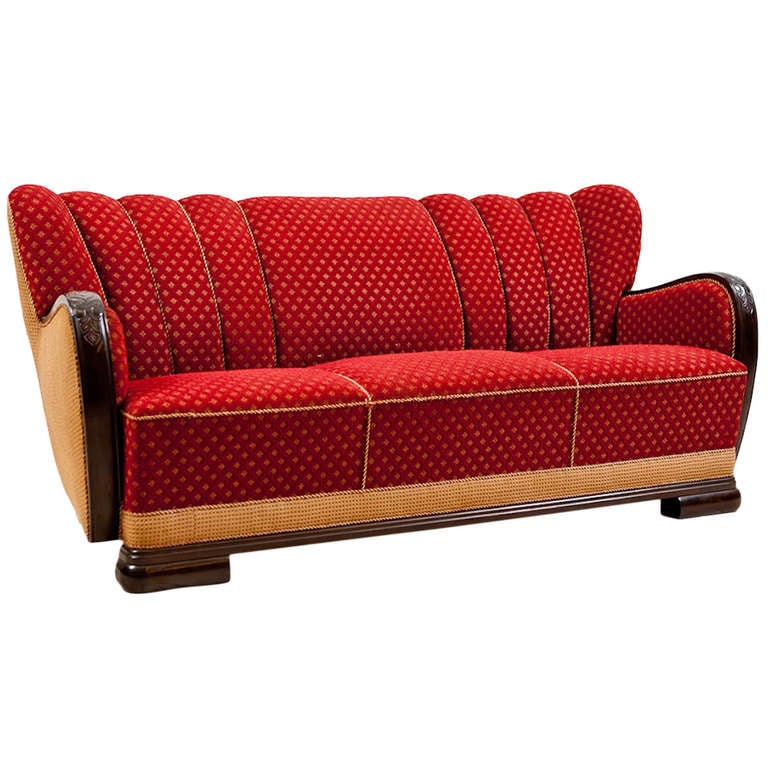 Art Deco Sofa Frame in Mahogany, c. 1830 at 1stDibs