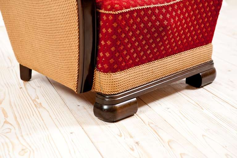 Art Deco Club Chair Frame in Mahogany, c. 1930 at 1stdibs