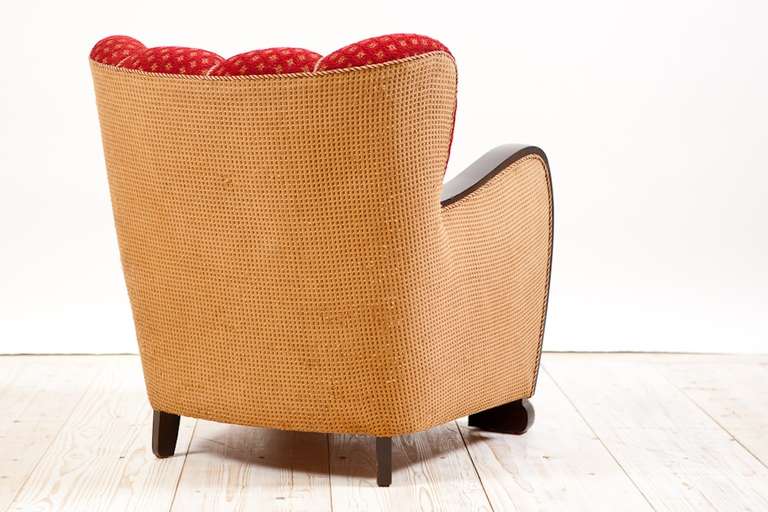 Art Deco Club Chair Frame in Mahogany, c. 1930 at 1stdibs