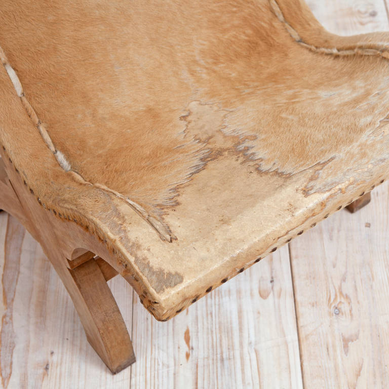 American Cow Hide Chair, 20th Century 1