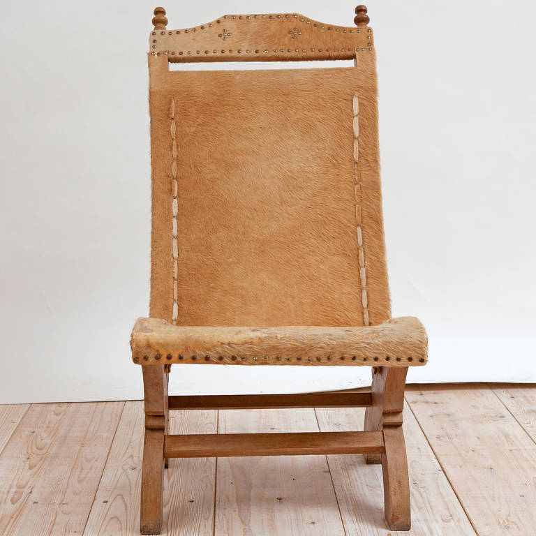 American Cow Hide Chair, 20th Century In Good Condition In Miami, FL