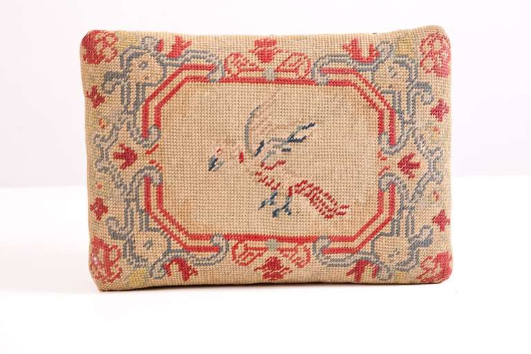 20th Century French Louis XVI Revival Footstool with Needlepoint, circa 1910