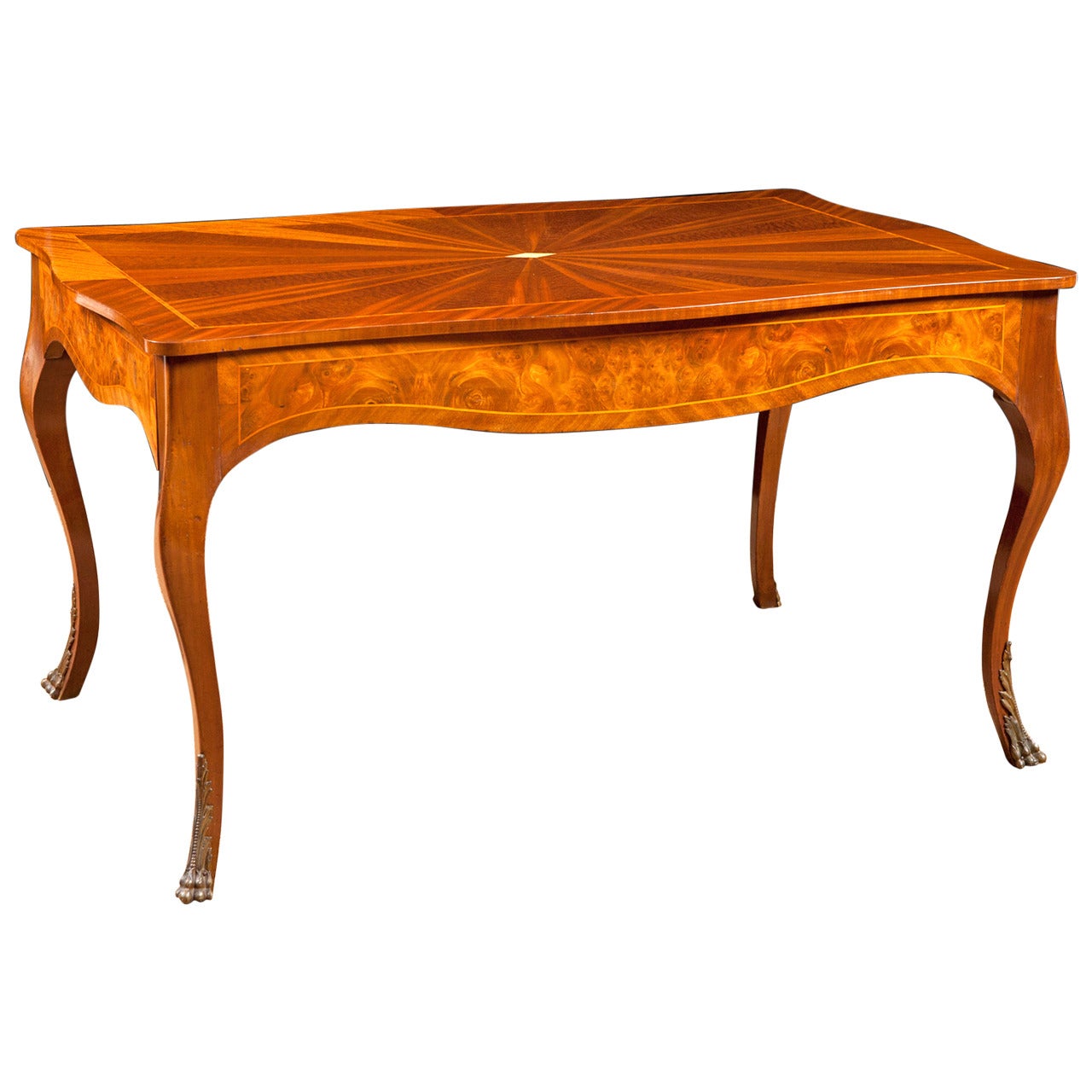 French Dining Table in Satinwood, circa 1900