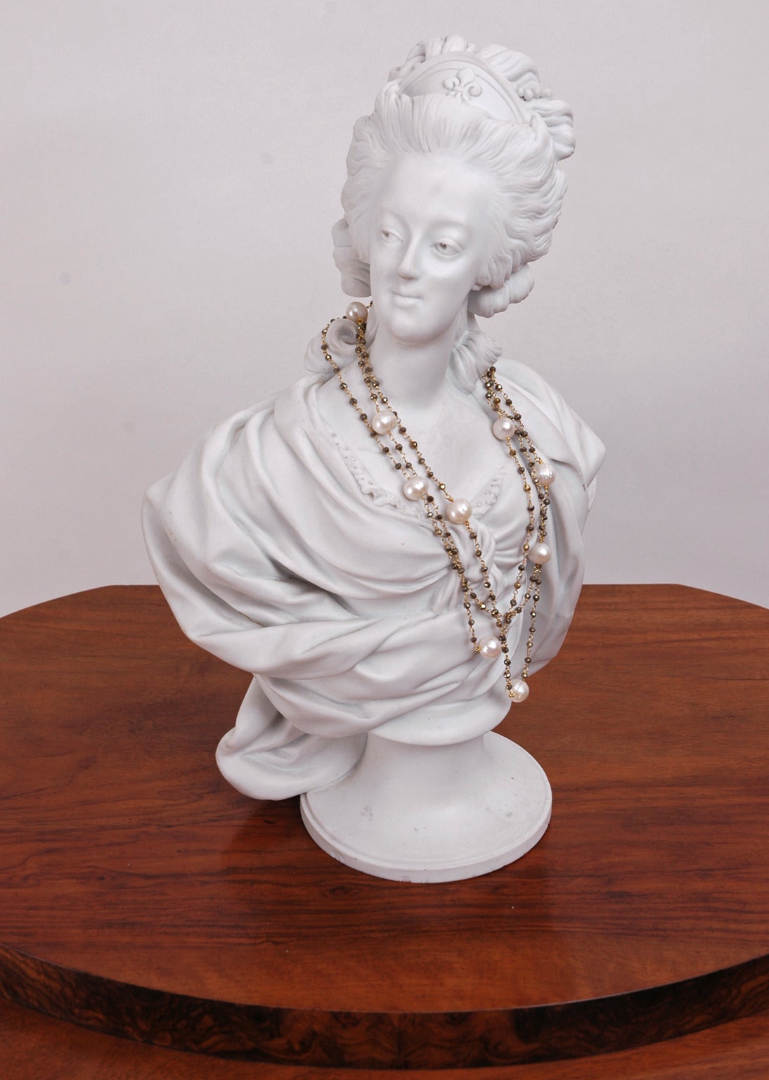 Signed Sevres Bust of Marie Antoinette in Bisque 3
