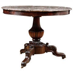 French Gueridon with Marble Top circa 1860