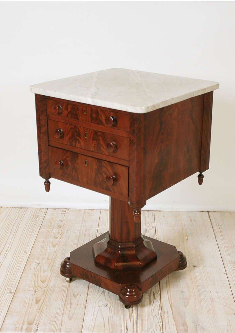 American Empire/Gothic Revival Work Table, Circa 1850