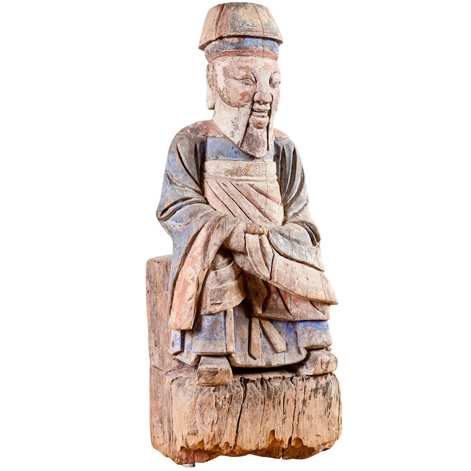 18th Century Chinese Ancestral Sculpture For Sale at 1stDibs