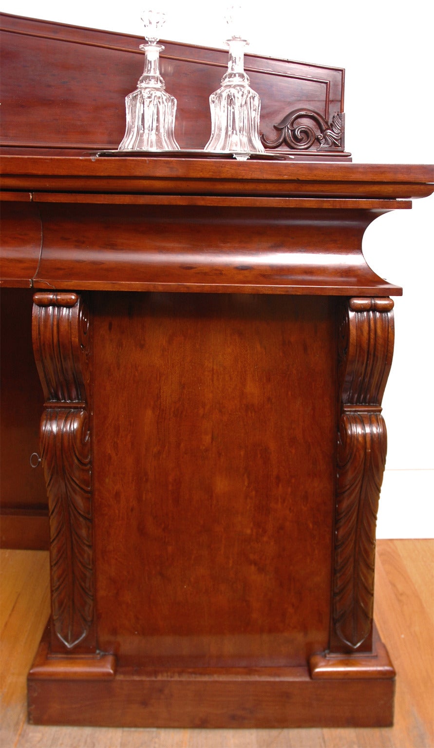 Hand-Carved French Charles X Sideboard in Mahogany, circa 1825 For Sale