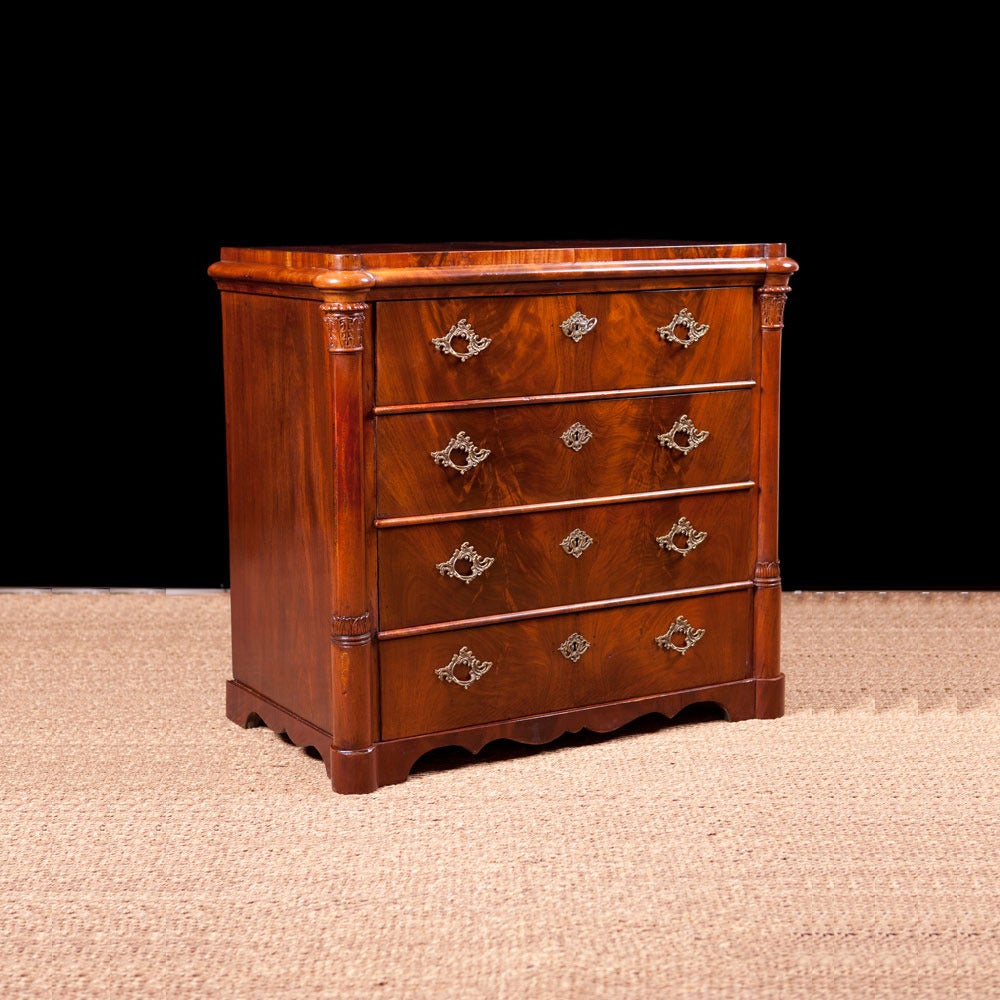 Neoclassical Chest of Drawers in Mahogany, Northern Europe, circa 1850