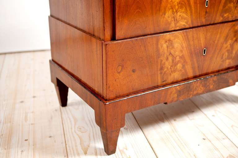 Small Danish Biedermeier Chest of Drawers in Cuban Mahogany, circa 1820 In Excellent Condition In Miami, FL
