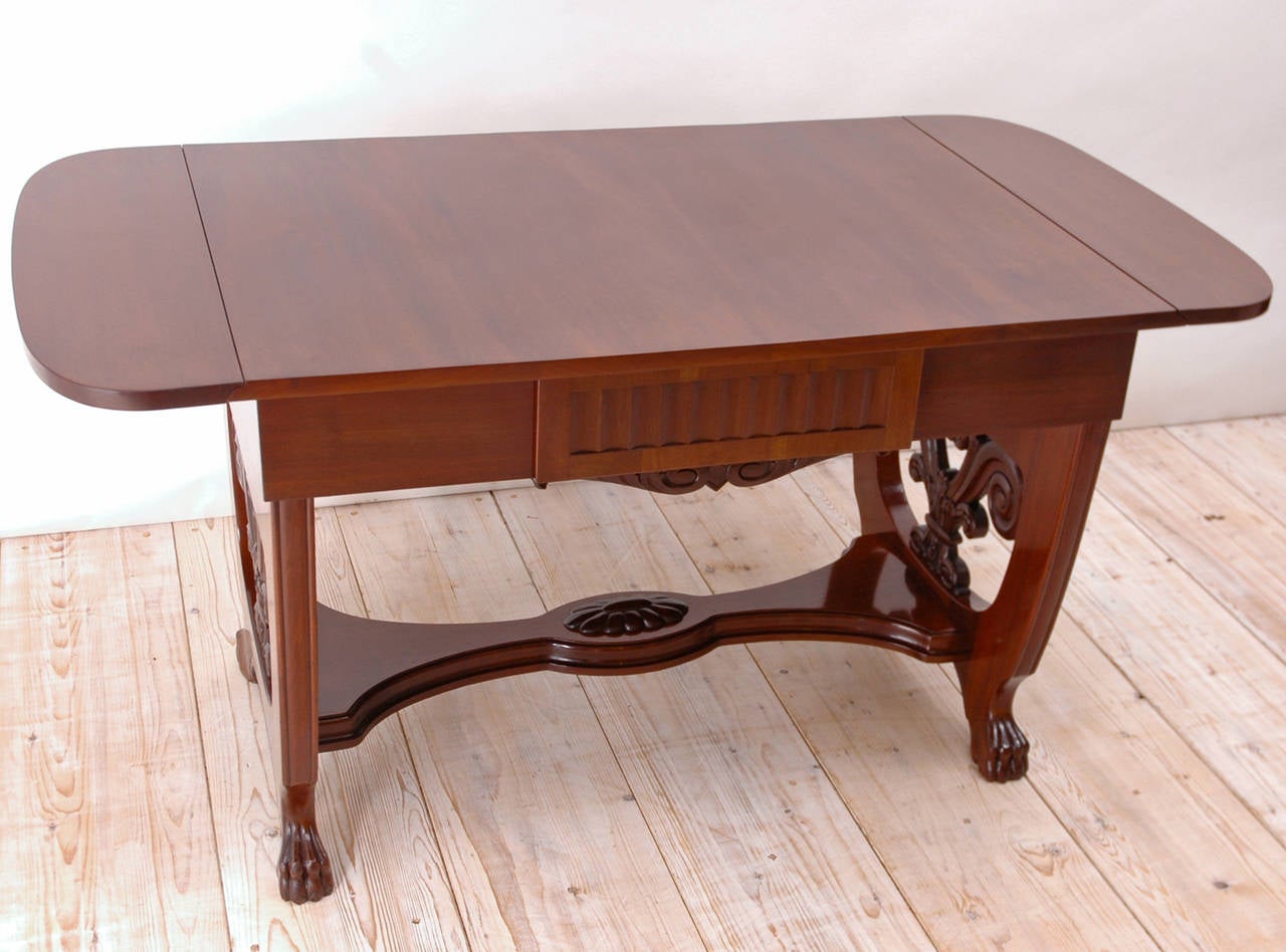 Early 20th Century Baltic Empire Style Writing Table or Desk, circa 1910 in Mahogany For Sale