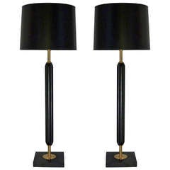 Pair of Art Moderne Candlestick Lamps