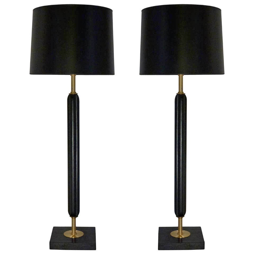 Pair of Art Moderne Candlestick Lamps