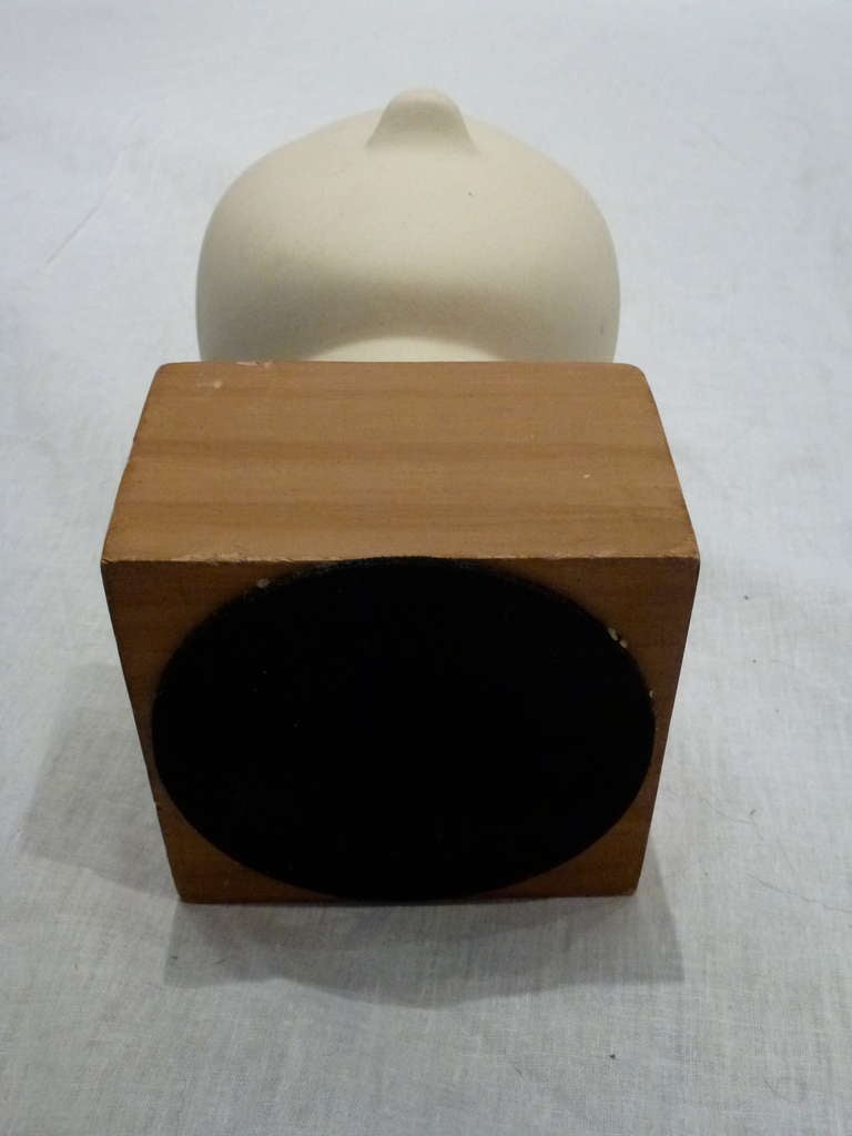 Mid-20th Century Set of Abstract White Porcelain Head Sculptures