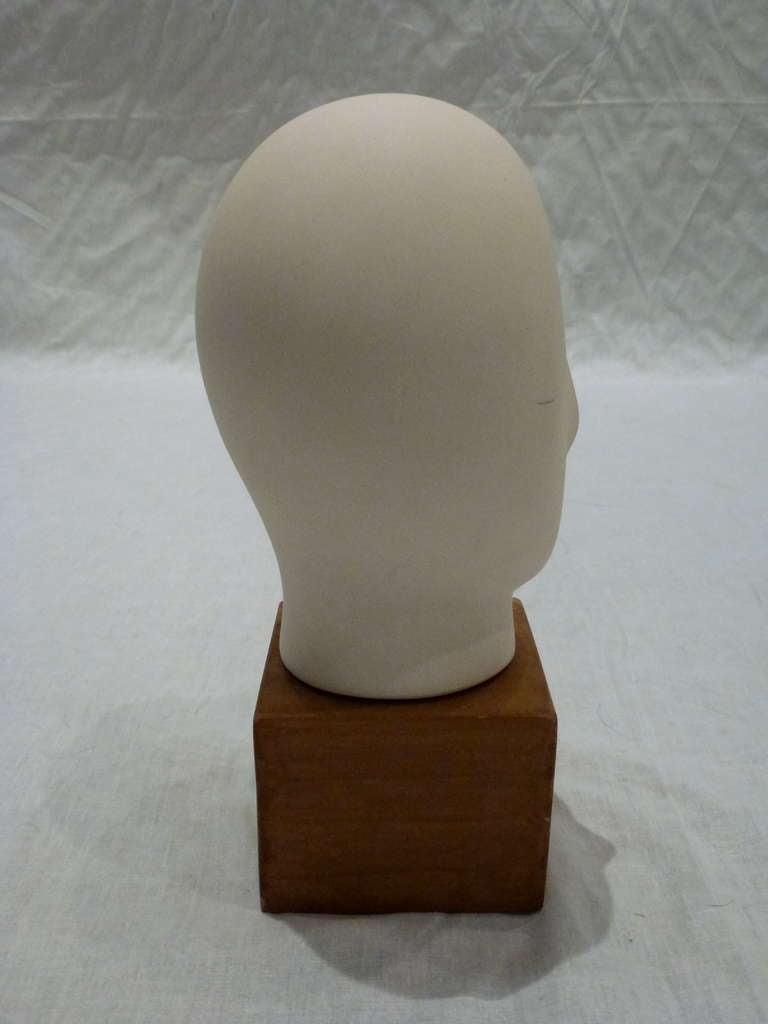 Set of Abstract White Porcelain Head Sculptures 2