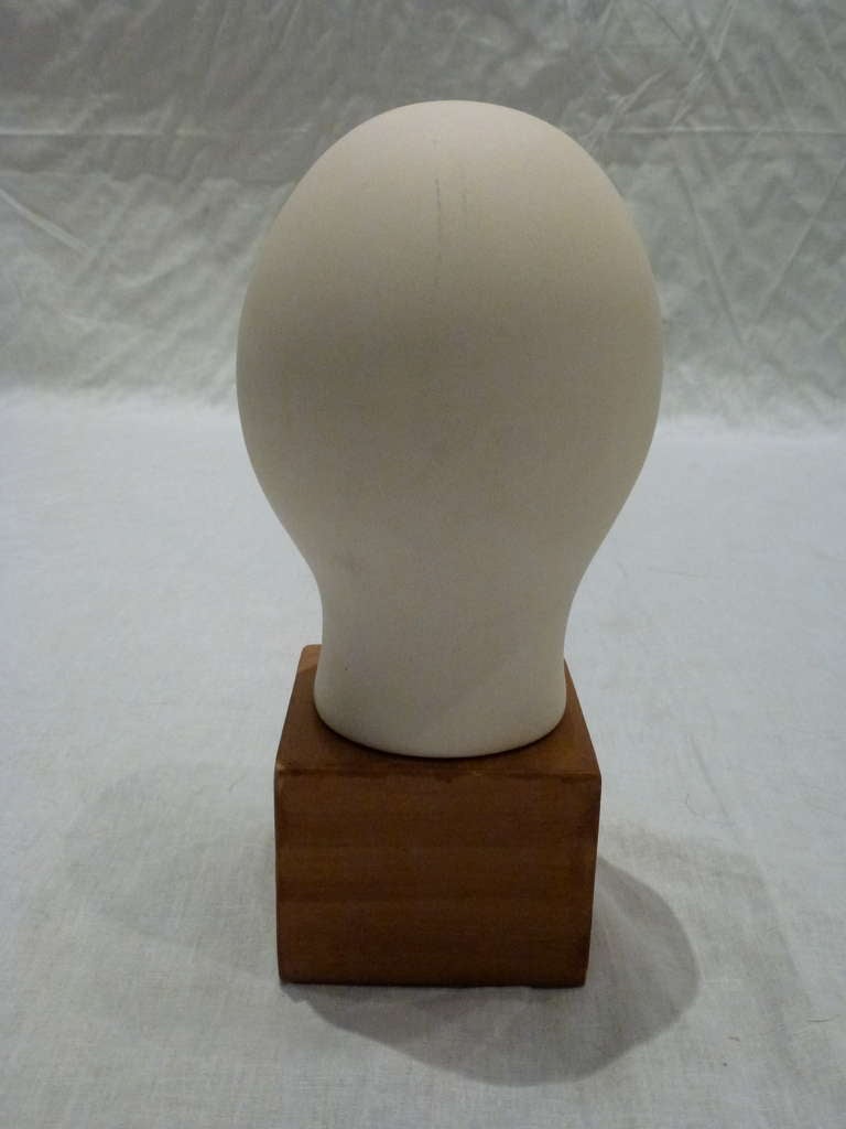 Set of Abstract White Porcelain Head Sculptures 3