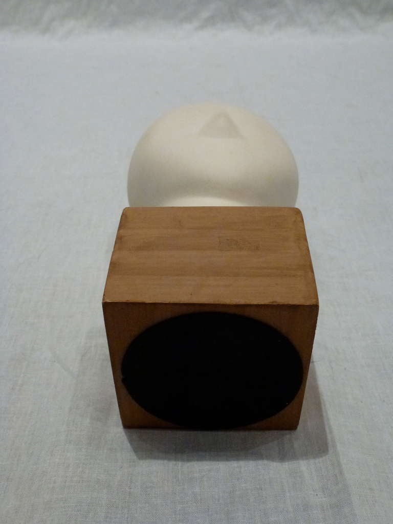 Set of Abstract White Porcelain Head Sculptures 4