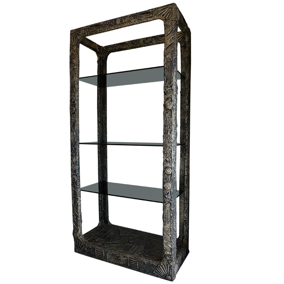 Brutalist Etagere by Adrian Pearsall For Sale