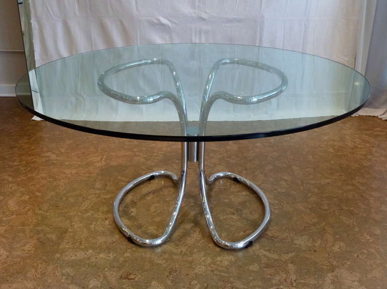 Mid-Century Modern Rare Set of Sabrina Dining Table and Chairs by Gastone Rinaldi For Sale