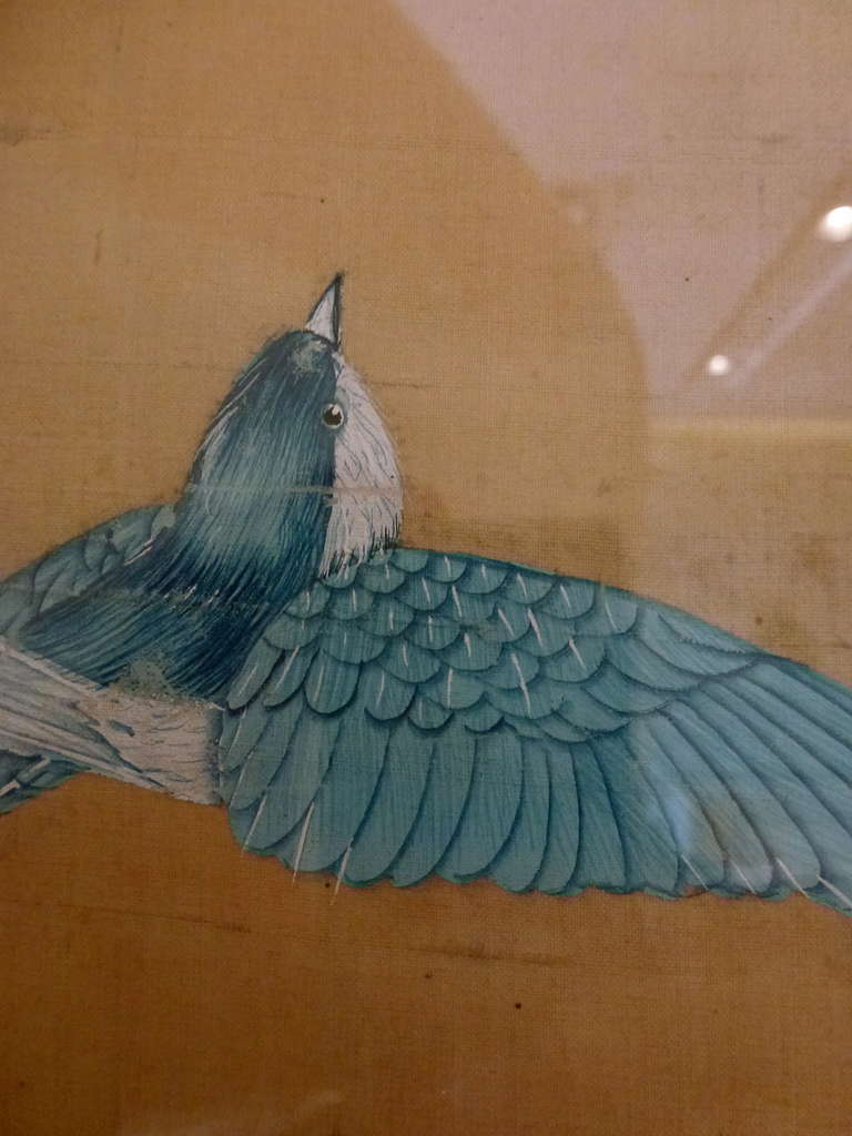19th Century Hand Painted Japanese Silk Panel / Screen with Cherry Blossoms For Sale