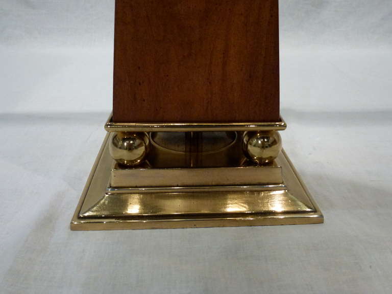 Pair of Stiffel Monumental Obelisk Lamps In Excellent Condition For Sale In Northbrook, IL