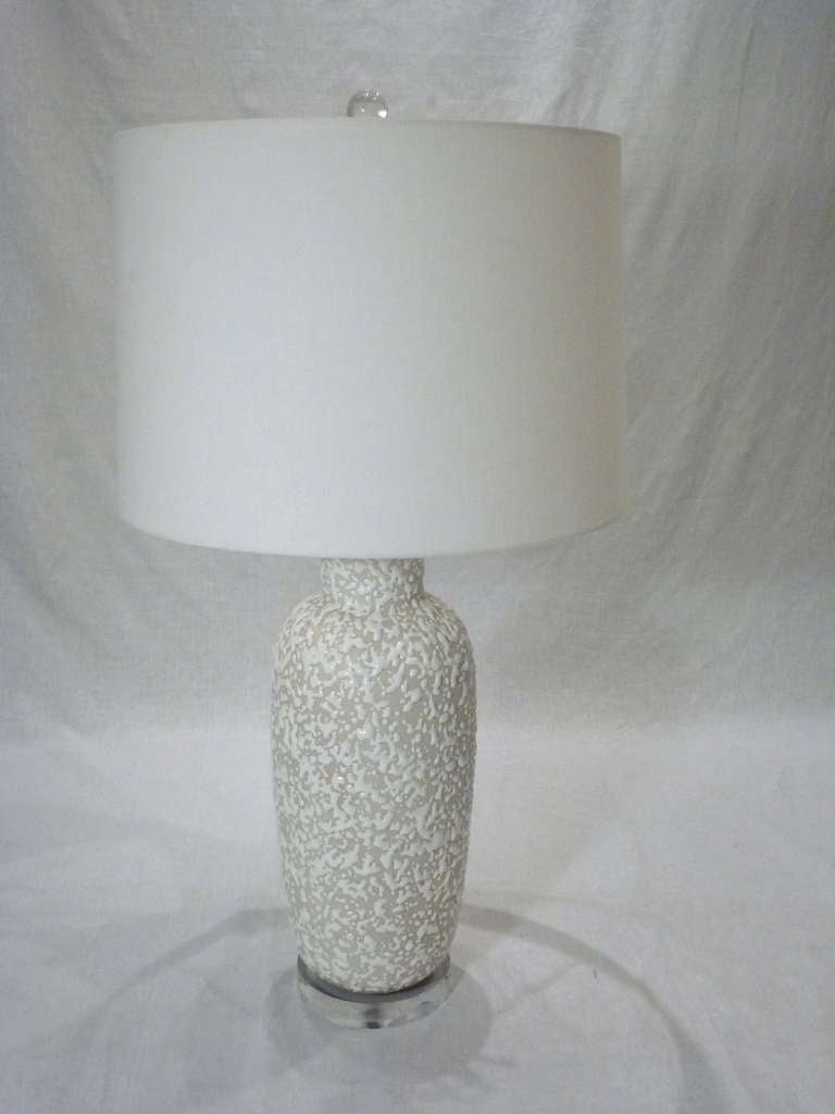 Italian Mid Century Lava Glaze Lamp