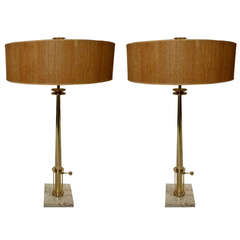 Pair Of Monumental Stiffel Candlestick Lamps
