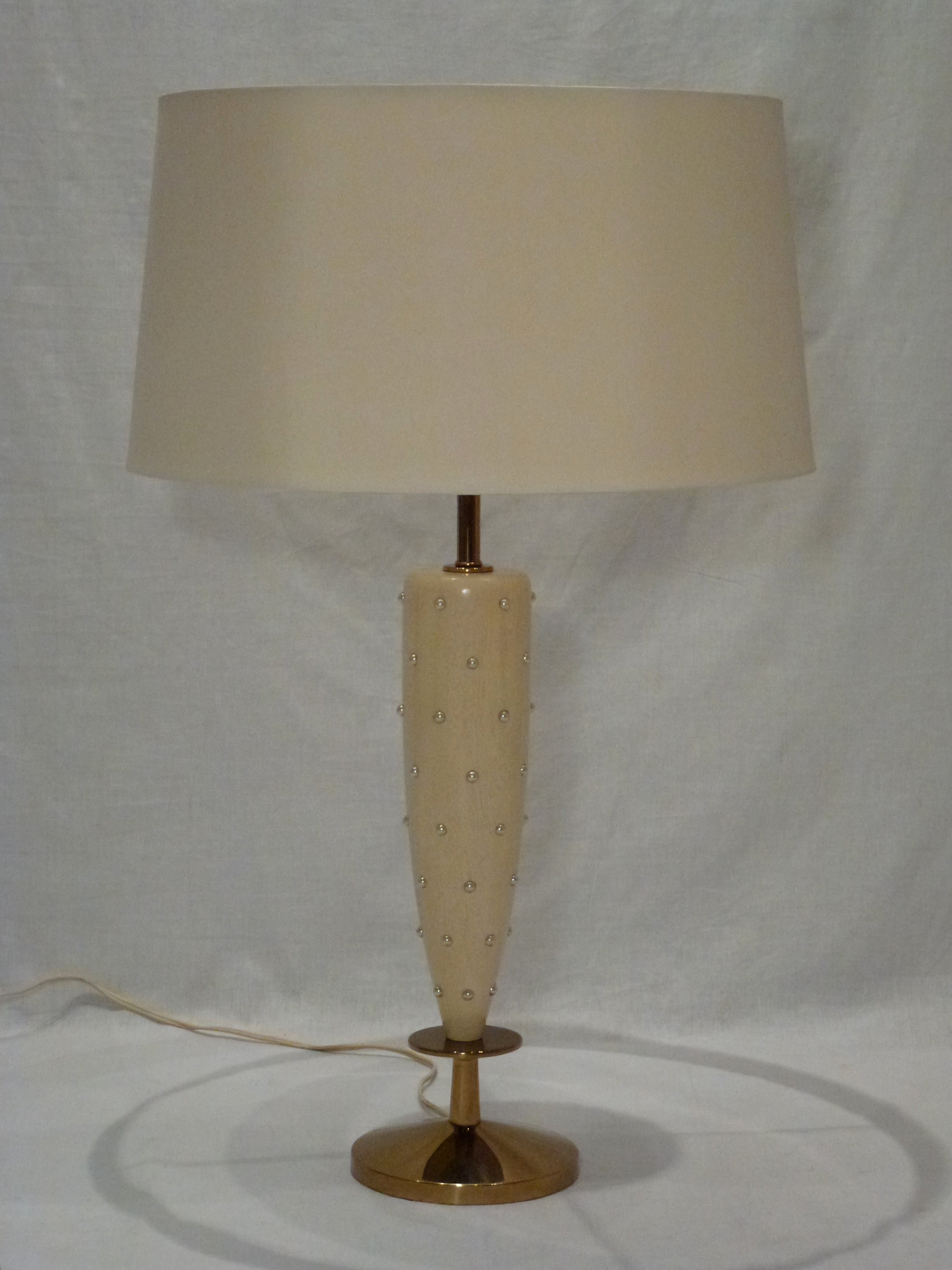 Elegant Studded Rembrandt Lamp For Sale