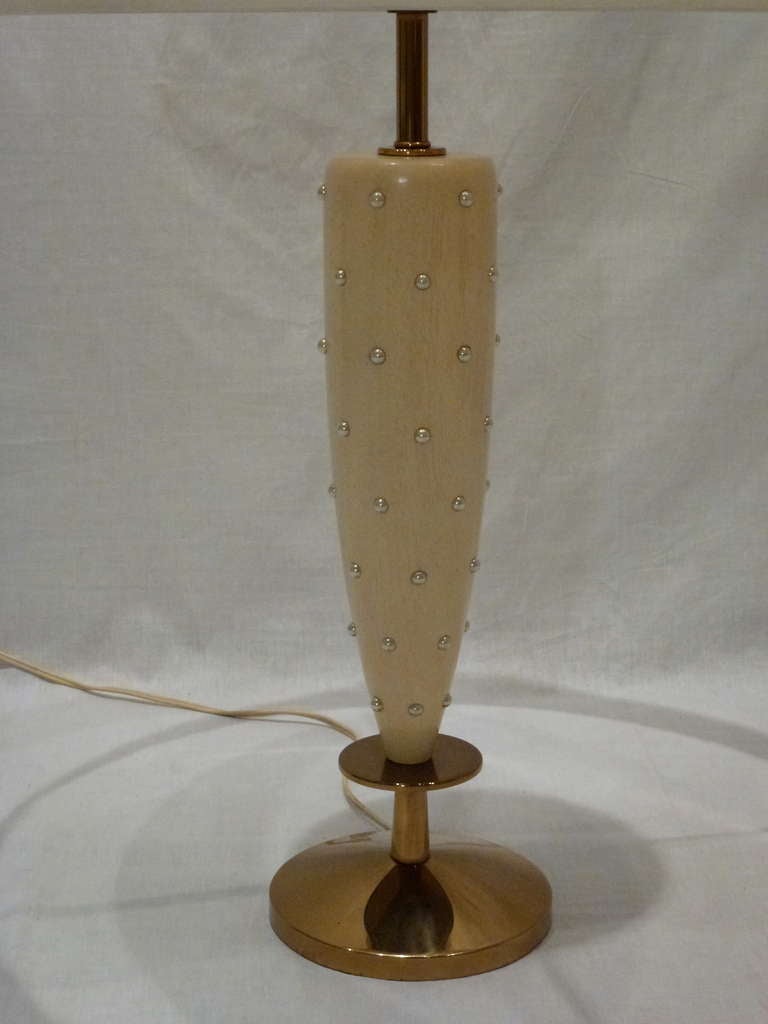 Mid-Century Modern Elegant Studded Rembrandt Lamp For Sale