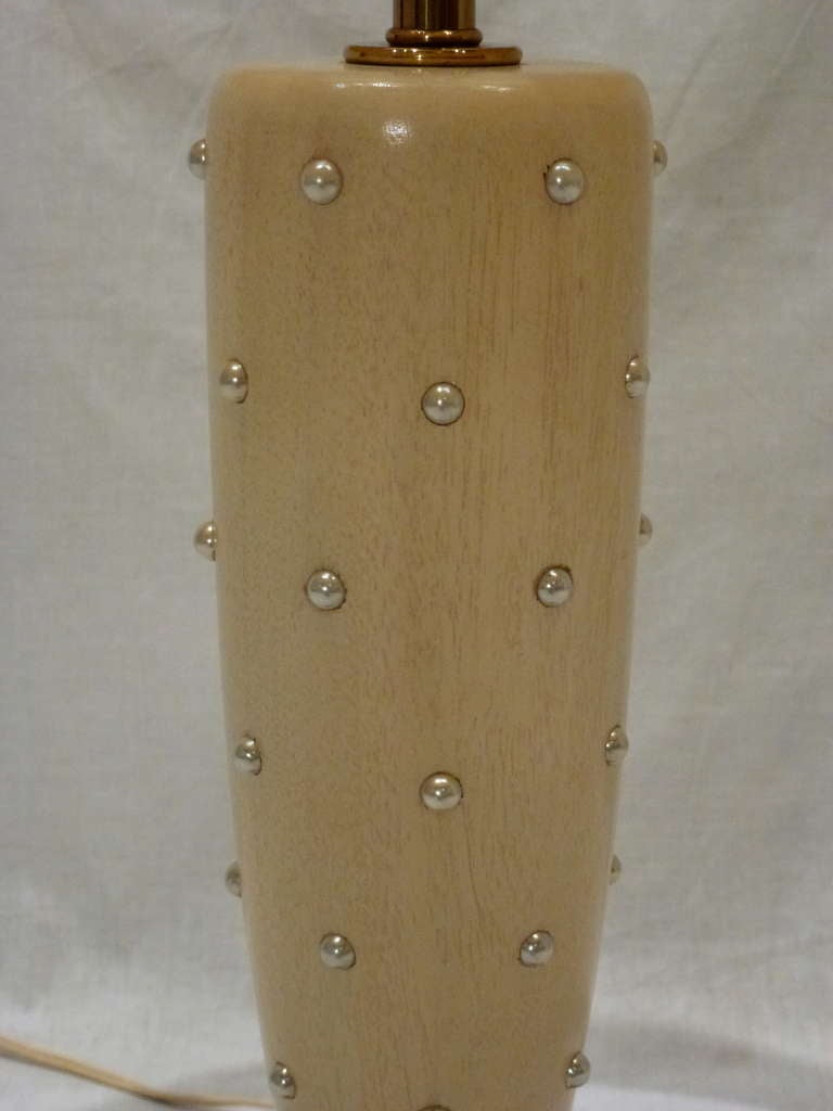 American Elegant Studded Rembrandt Lamp For Sale