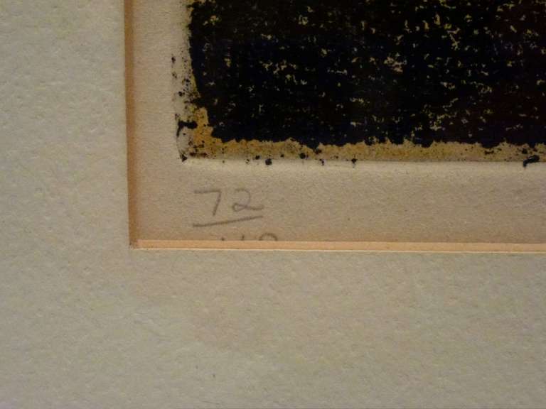 American Signed Block Print by Kathan Brown Entitled 