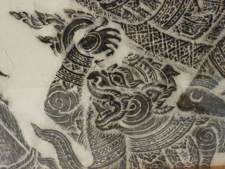 Mid-20th Century Set of 2 Stone Rubbings