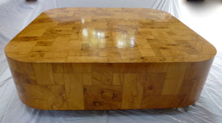 Mid-Century Modern Paul Evans Cityscape Patchwork Wood Coffee Table For Sale