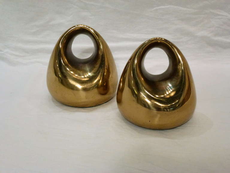 Ben Seibel Brass Orb Bookends at 1stDibs
