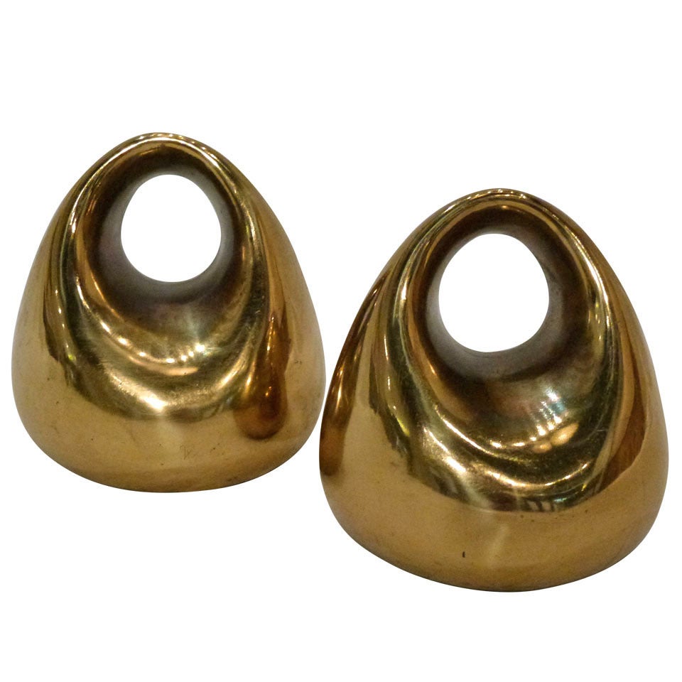 Ben Seibel Brass Orb Bookends at 1stDibs