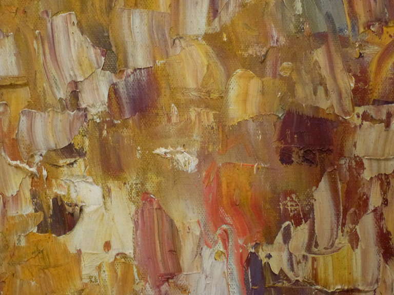 American Abstract Composition Impasto Oil Painting For Sale