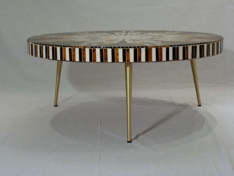 round mosaic coffee table