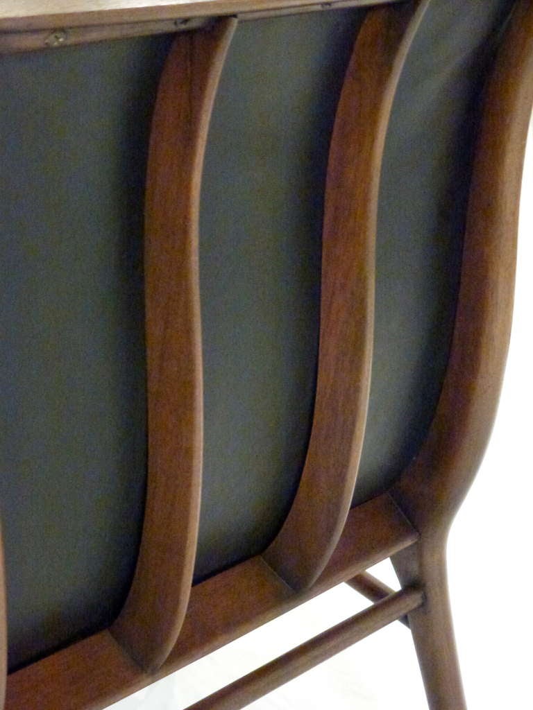 Pair of Robsjohn-Gibbings Sabre Leg Leather Chairs For Sale 2