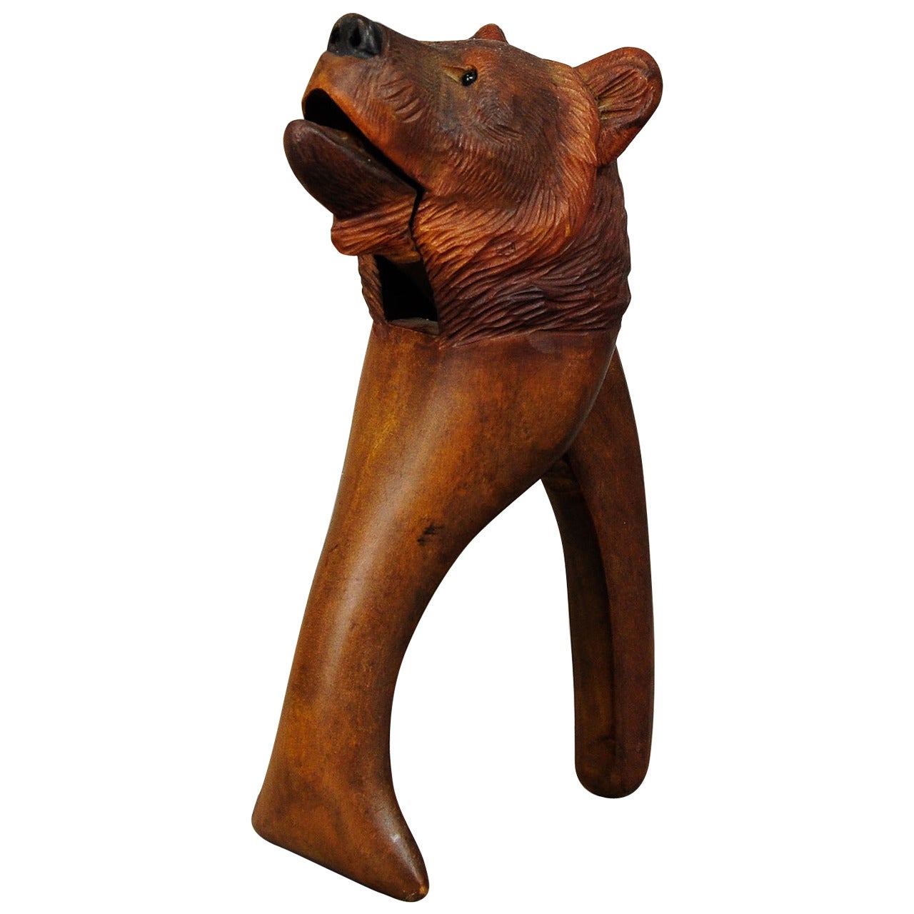 Black Forest Hand-Carved Wood Bear Nutcracker