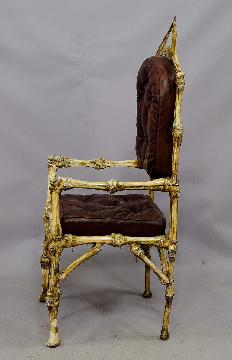 Great Vintage Cow Bone Throne, circa 1930 For Sale at 1stdibs