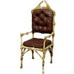 Great Vintage Cow Bone Throne, circa 1930 12