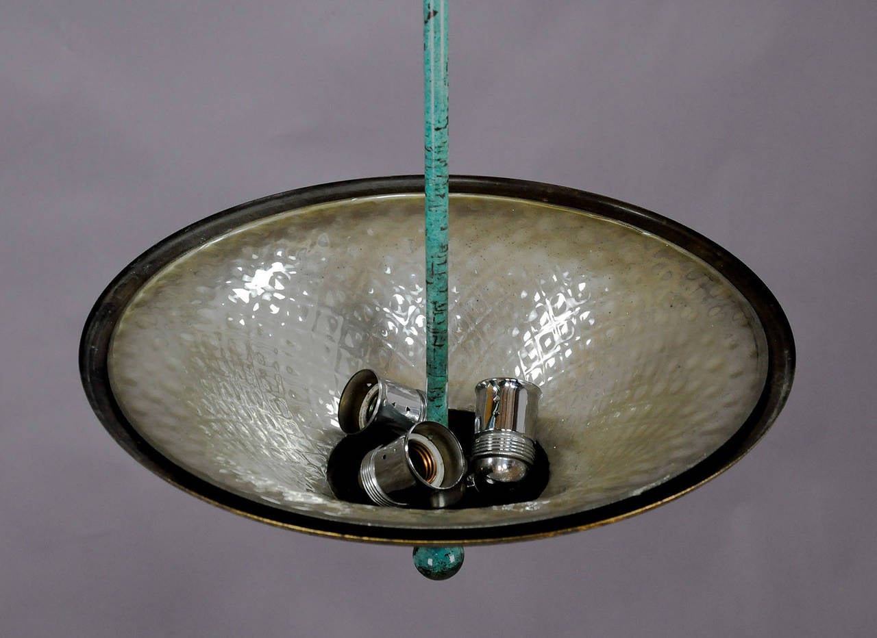 20th Century Art Deco WMF Ikora Metal Ceiling Lamp