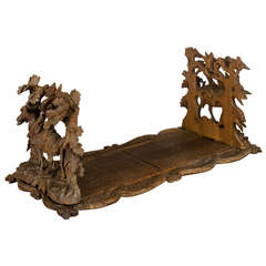 Carved Wood Bookends with Mountain Goats Swiss, 1900 8