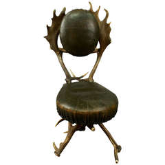 19th Century Antler Parlor Chair