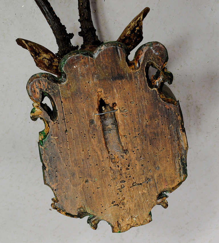 18th Century Carved Wood Roe Deer Head 1