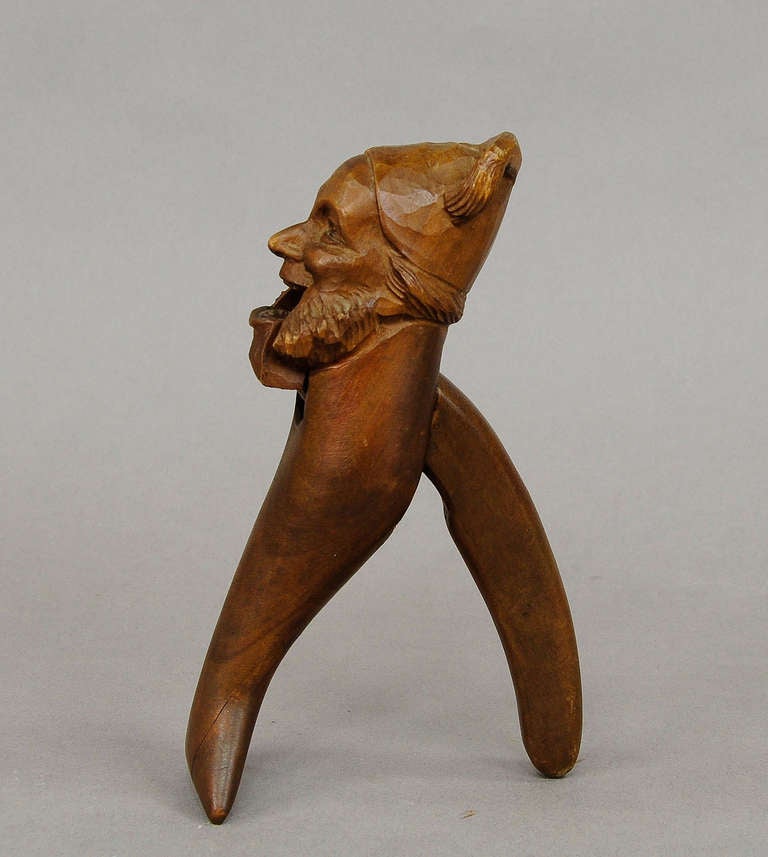 HandCarved Wood Dwarf Nutcracker, Brienz, 1900 For Sale at 1stdibs