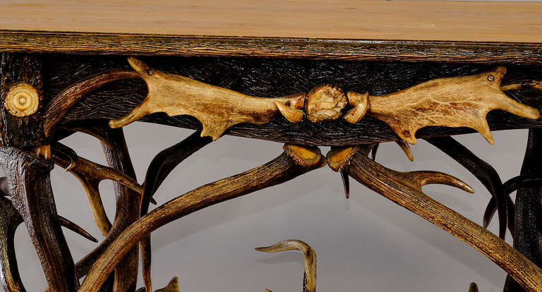 Elaborately Crafted Antler Desk, circa 1890 2
