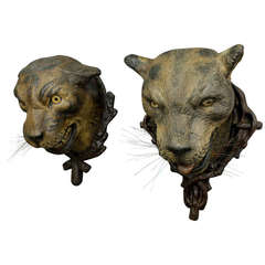 Gorgeous Pair of Leopard Heads