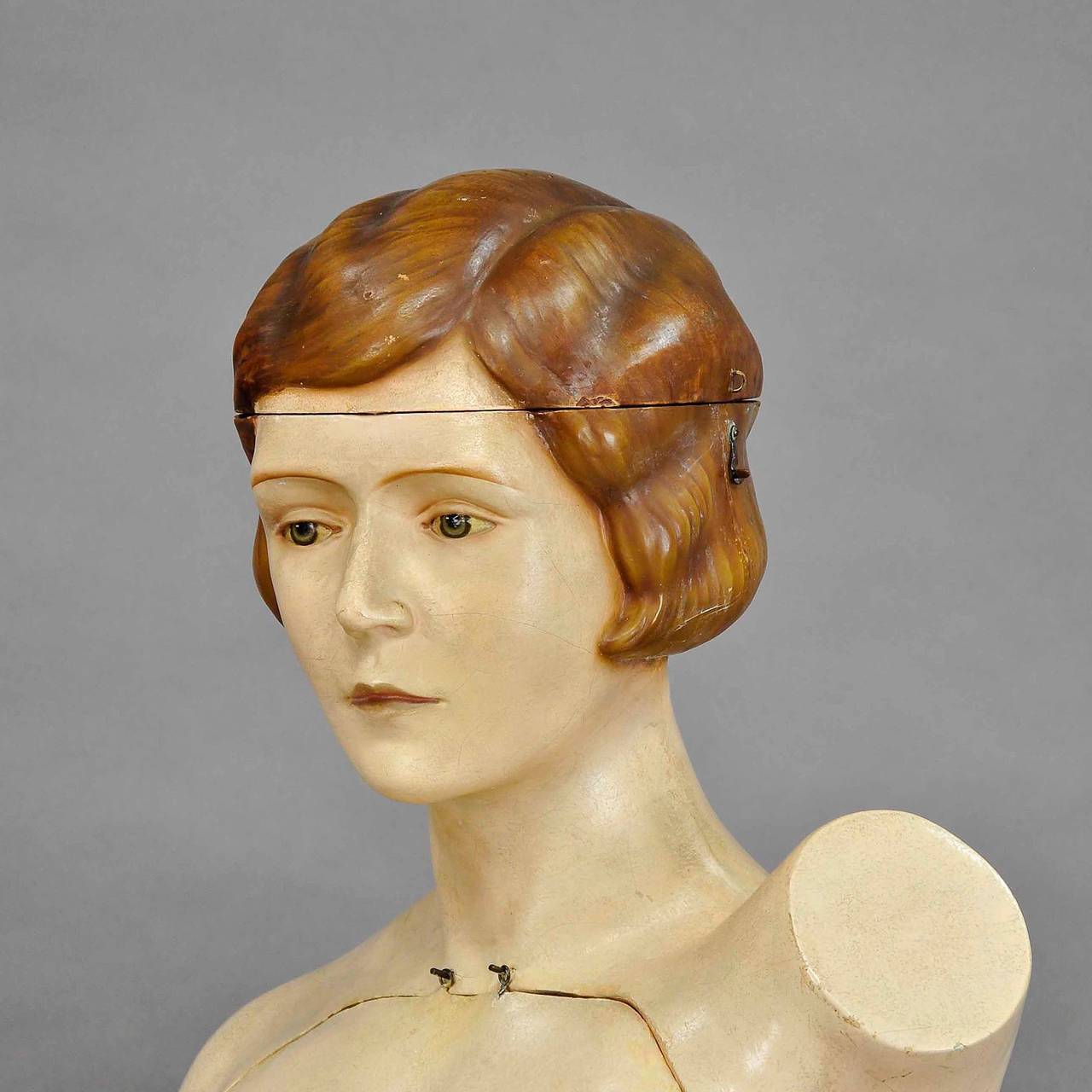 Art Deco great female anatomical torso by SOMSO, circa 1920