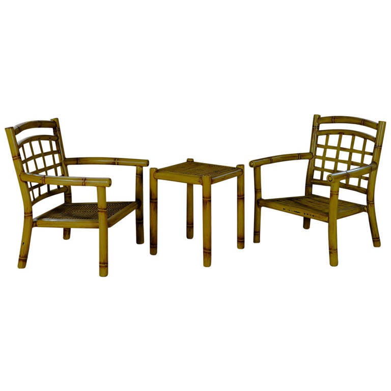 BambooDesign Metal Garden Furniture Set at 1stDibs bamboo garden
